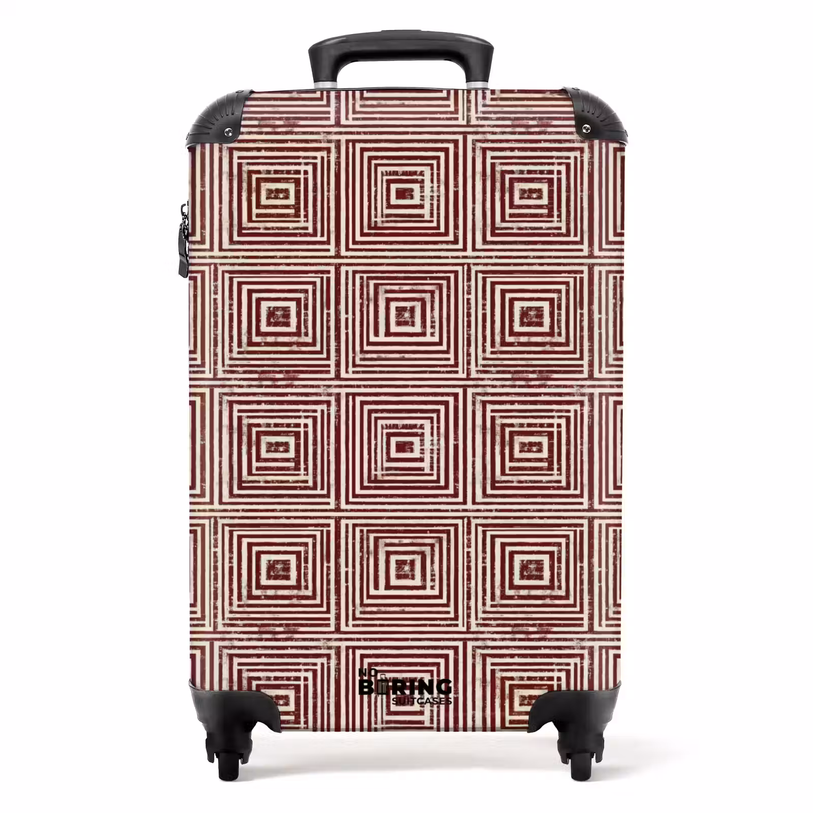 Suitcase - Geometric - Pattern - Red — 1