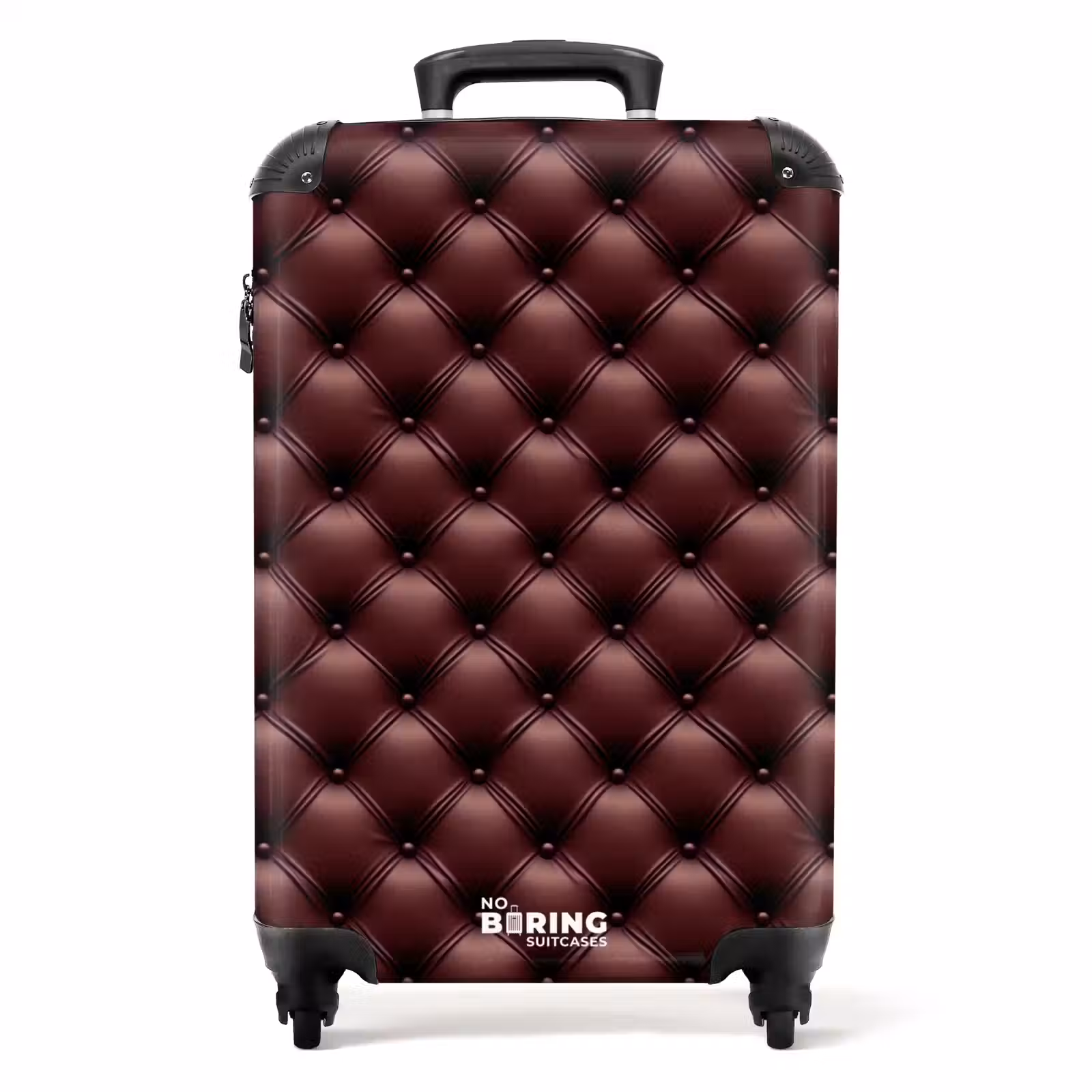 Suitcase - Leather - Pattern - Bordeaux — 1