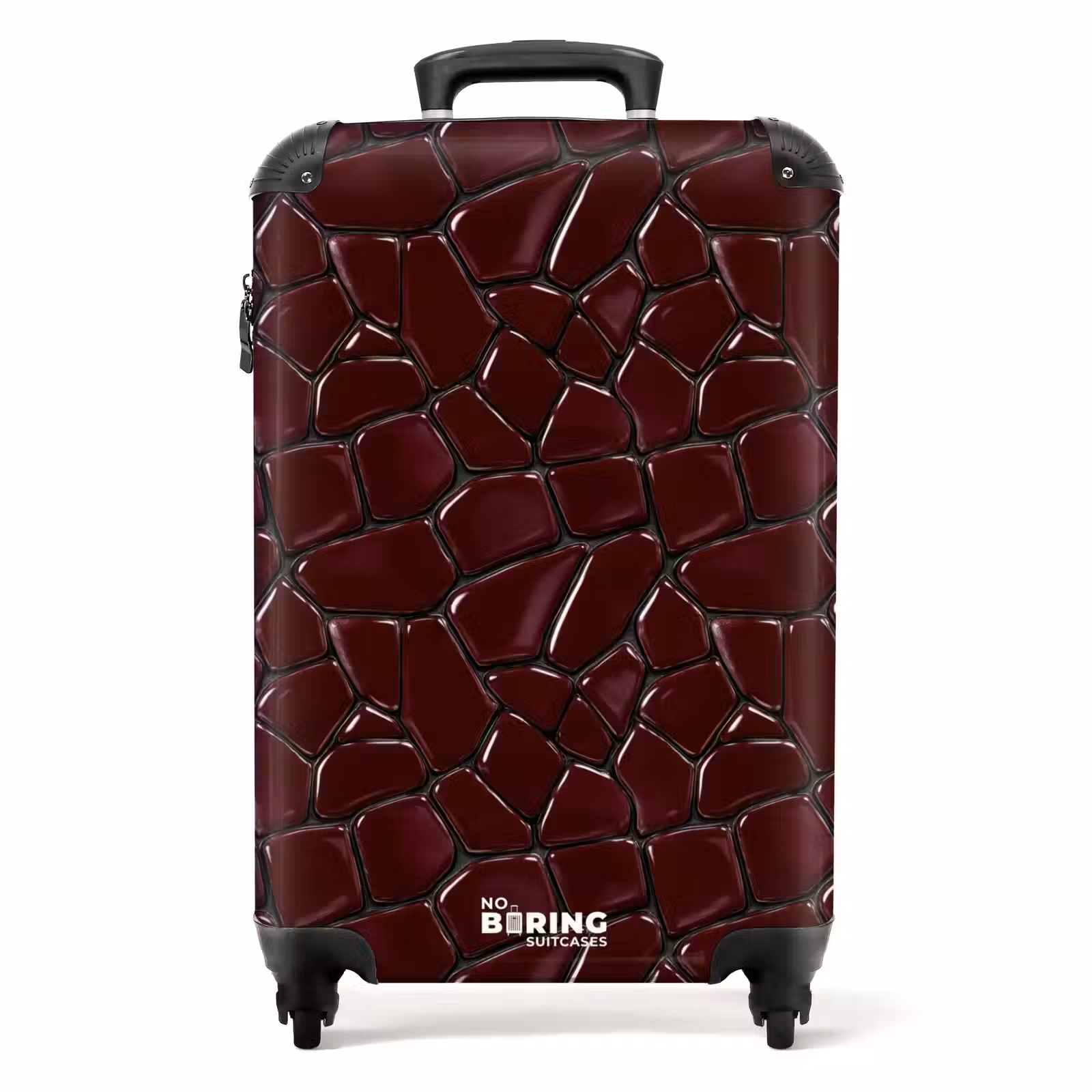 Suitcase - Mosaic - Tile - Bordeaux red — 1