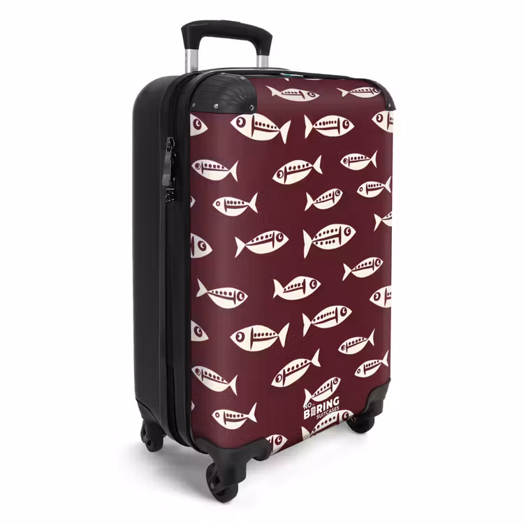 Suitcase - Fish - Graphic - Pattern - Dark — 2