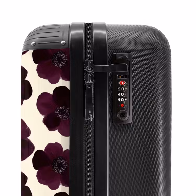 Suitcase - Flowers - Watercolor - Purple — 6
