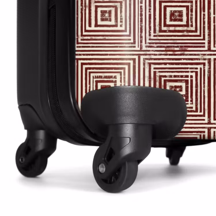 Suitcase - Geometric - Pattern - Red — 7
