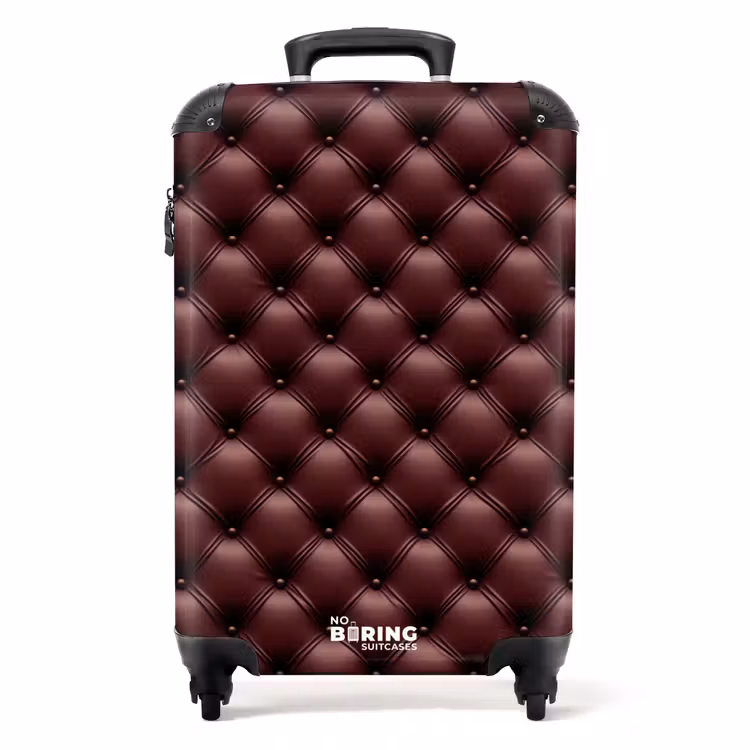 Suitcase - Leather - Pattern - Bordeaux — 1
