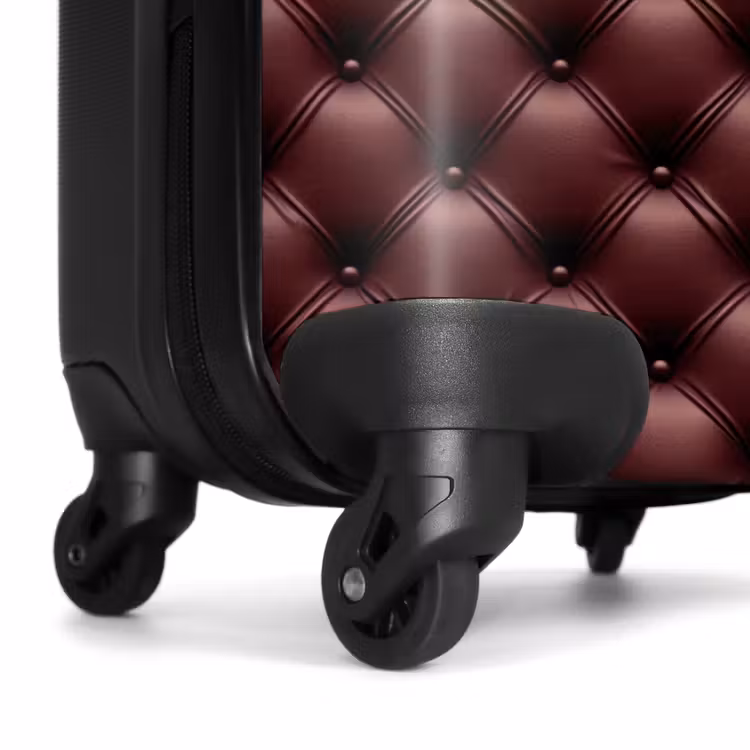 Suitcase - Leather - Pattern - Bordeaux — 7