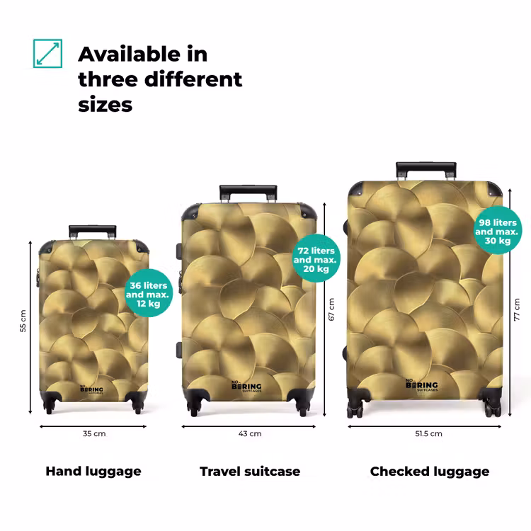 Suitcase - Modern - Circle - Gold — 3