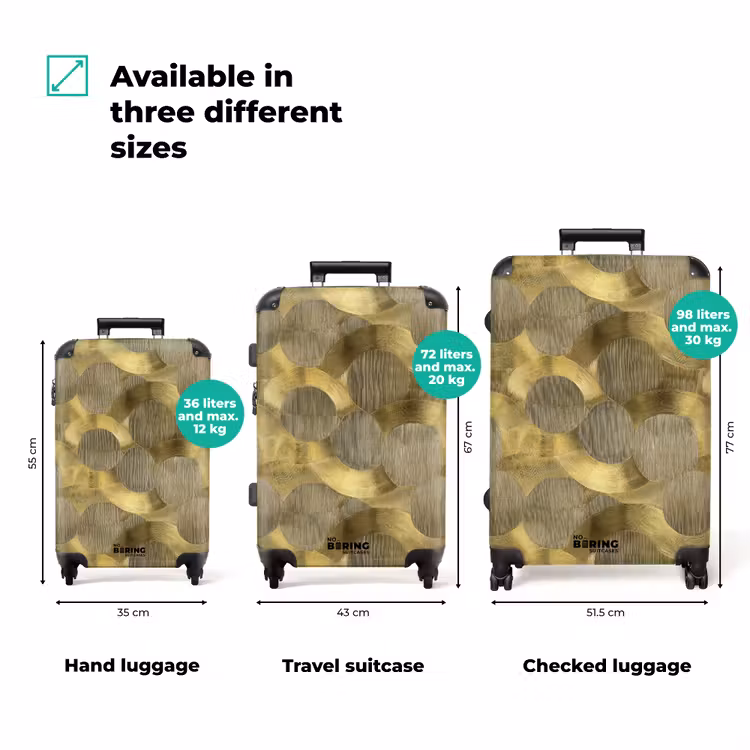 Suitcase - Modern - Geometric - Gold — 3