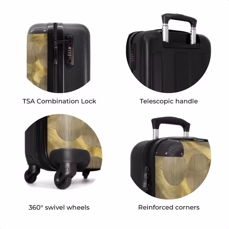 Suitcase - Modern - Geometric - Gold — 8