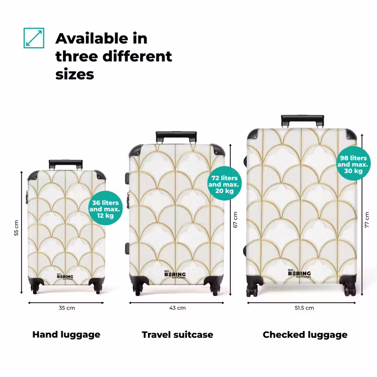 Suitcase - Mosaic - Arches - Gold — 3