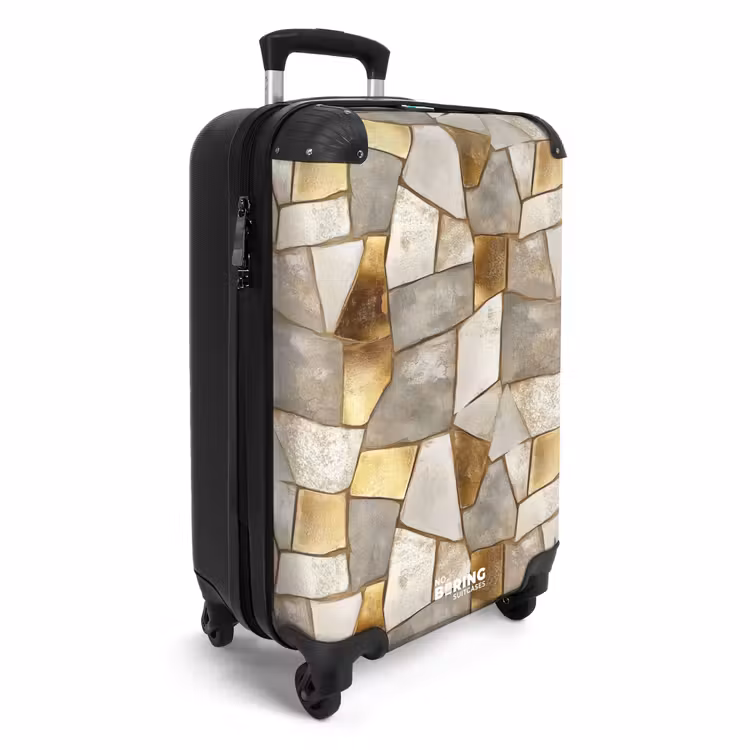 Suitcase - Mosaic - Marble - Gold — 2