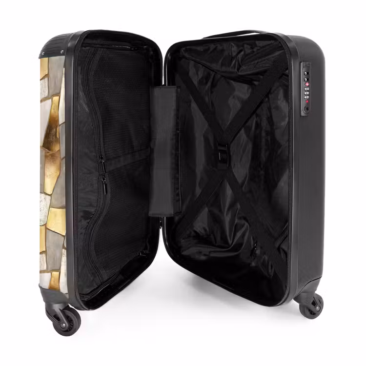 Suitcase - Mosaic - Marble - Gold — 5