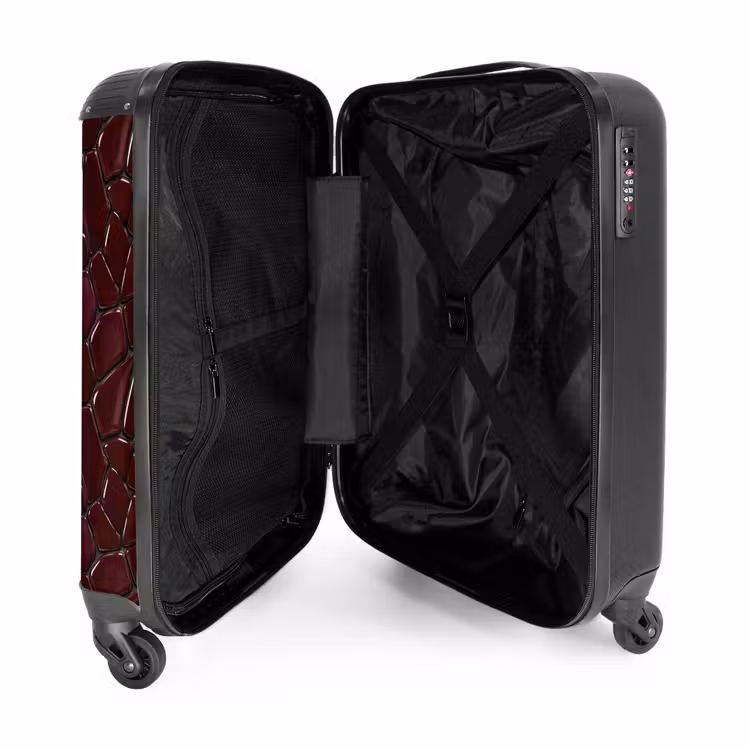Suitcase - Mosaic - Tile - Bordeaux red — 5