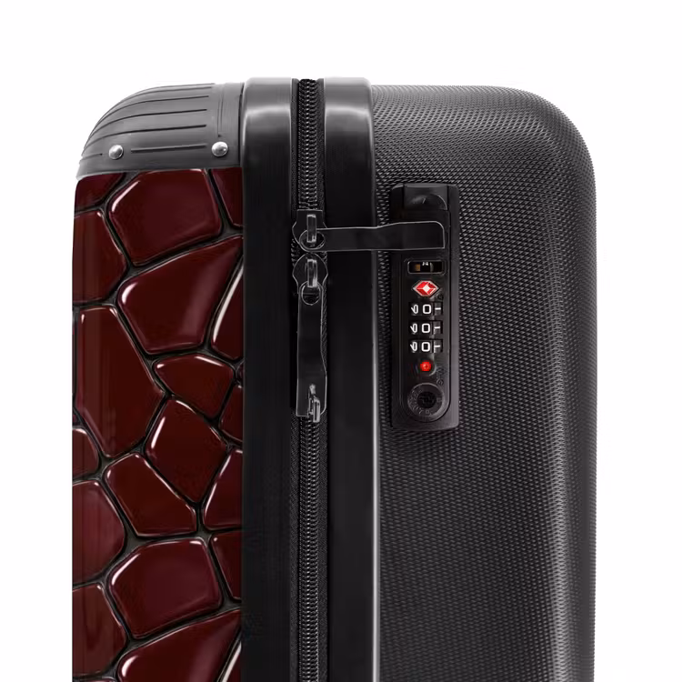 Suitcase - Mosaic - Tile - Bordeaux red — 6