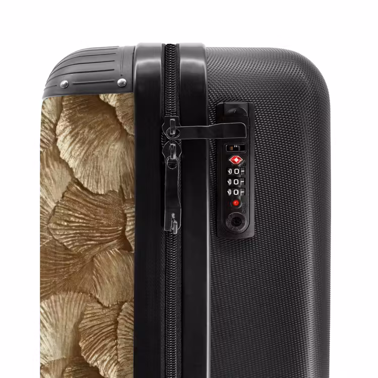 Suitcase - Organic - Pattern - Leaves - Gold — 6