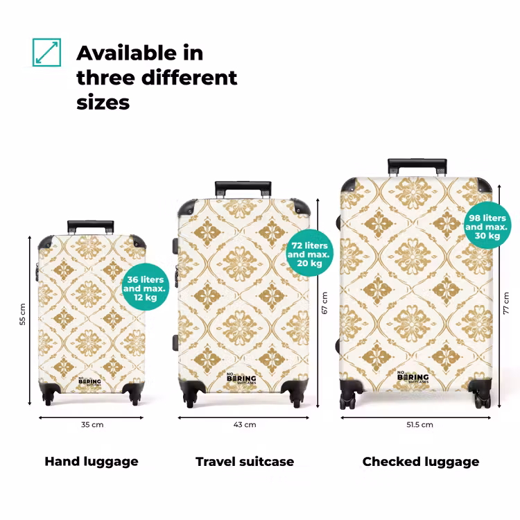 Suitcase - Ornament - Classic - Gold — 3