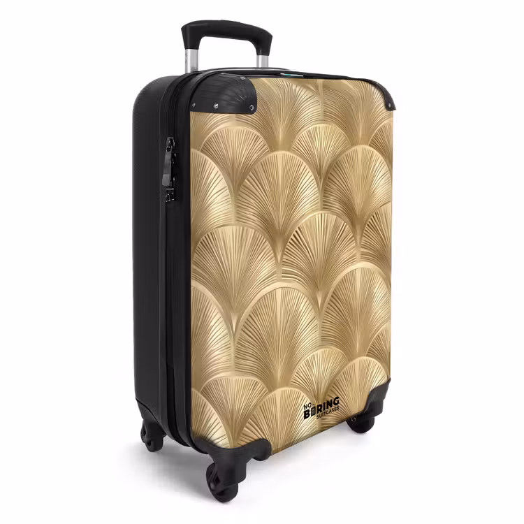 Suitcase - Pattern - Fan - Gold — 2