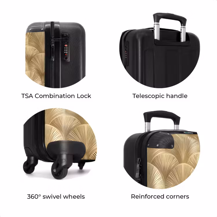 Suitcase - Pattern - Fan - Gold — 8