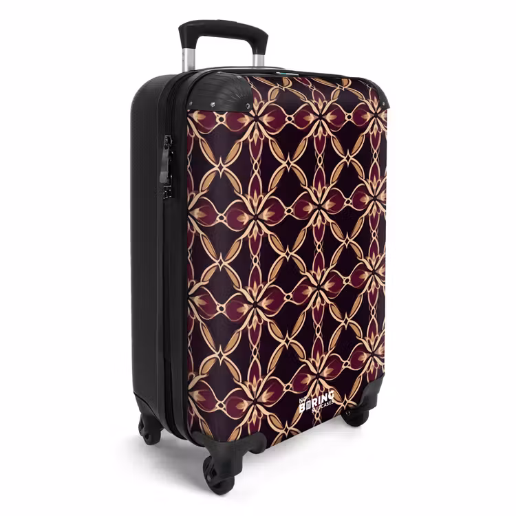 Suitcase - Symmetrical - Tile - Burgundy — 2