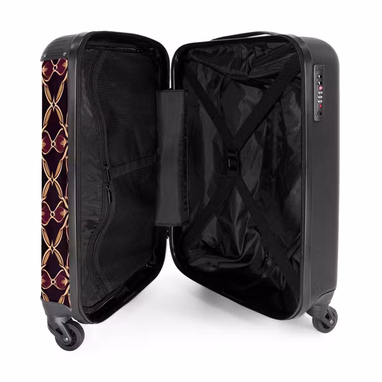 Suitcase - Symmetrical - Tile - Burgundy — 5