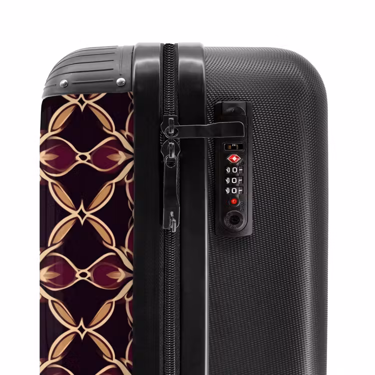 Suitcase - Symmetrical - Tile - Burgundy — 6
