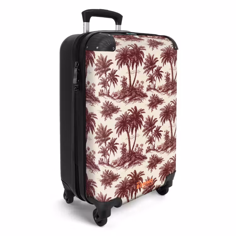 Suitcase - Tropical - Geometric - Bordeaux red — 2