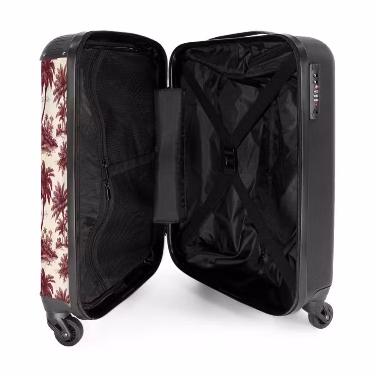 Suitcase - Tropical - Geometric - Bordeaux red — 5