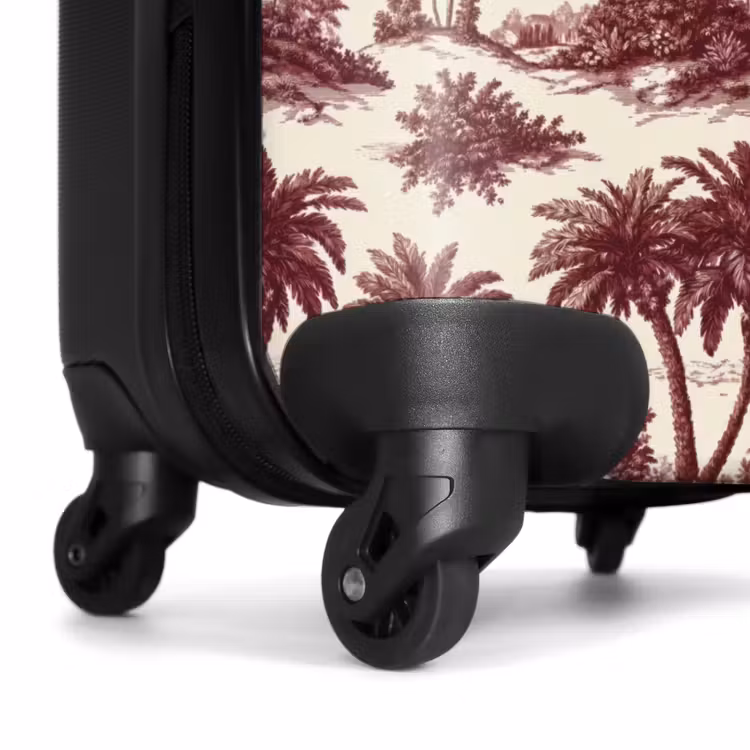 Suitcase - Tropical - Geometric - Bordeaux red — 7