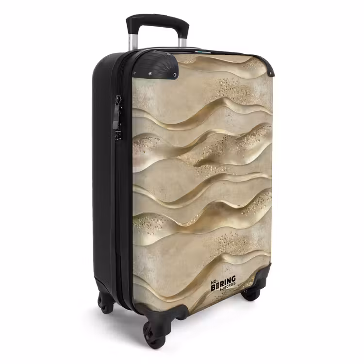 Suitcase - Waves - Pattern - Gold — 2