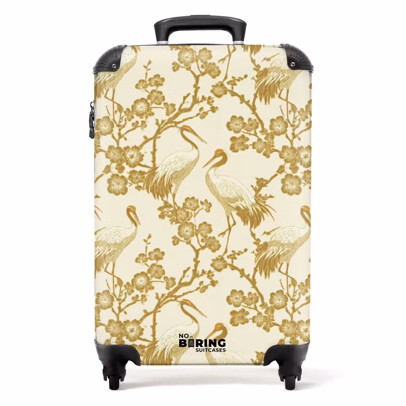 Suitcase - Crane - Cherry Blossom - Gold — 1