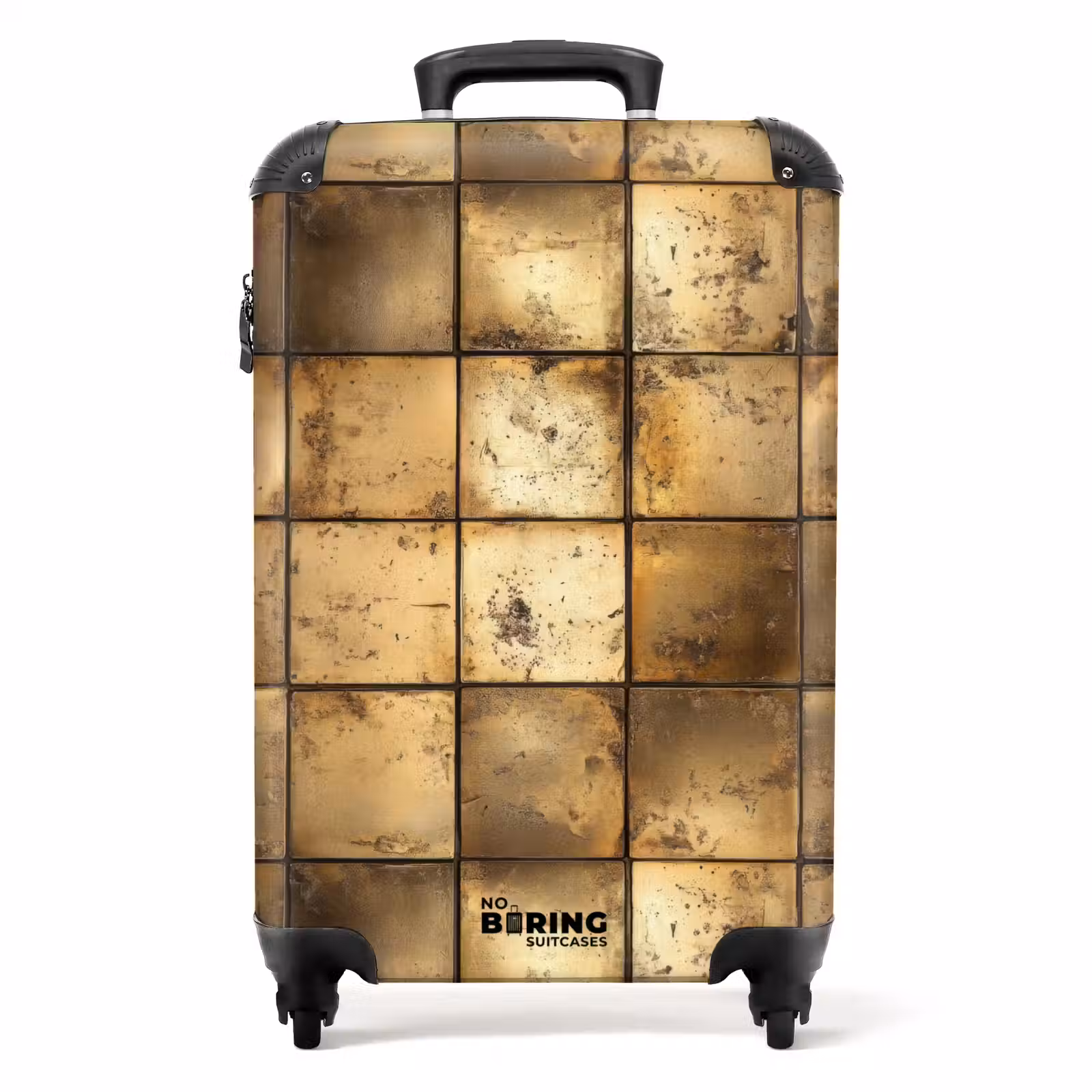 Suitcase - Geometric - Tiles - Gold — 1