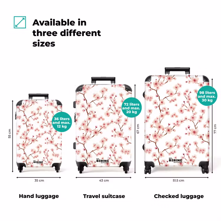 Suitcase - Cherry Blossom - Branches - Pink — 3