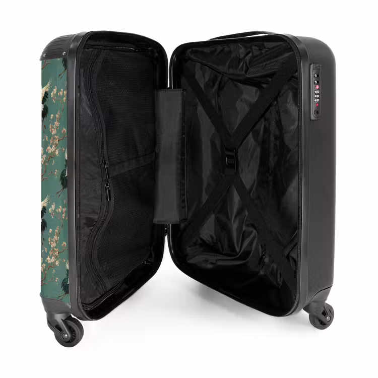 Suitcase - Cherry Blossom - Maternity Bird - Green — 5