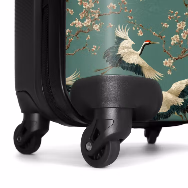Suitcase - Cherry Blossom - Maternity Bird - Green — 7