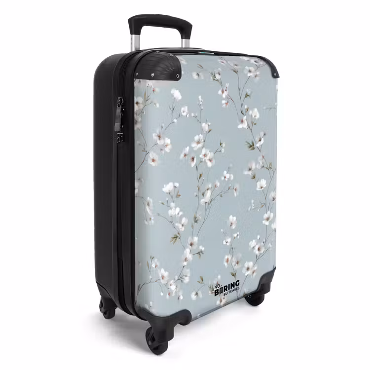 Suitcase - Classic - Flowers - Blue — 2