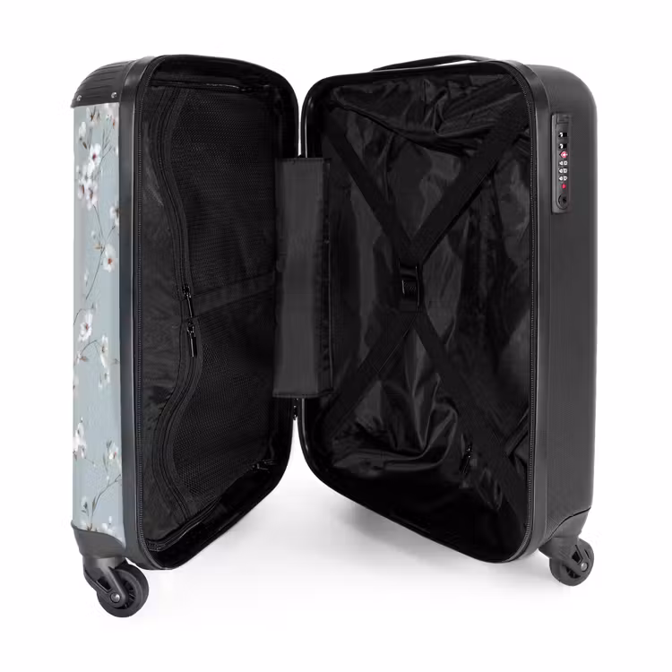 Suitcase - Classic - Flowers - Blue — 5