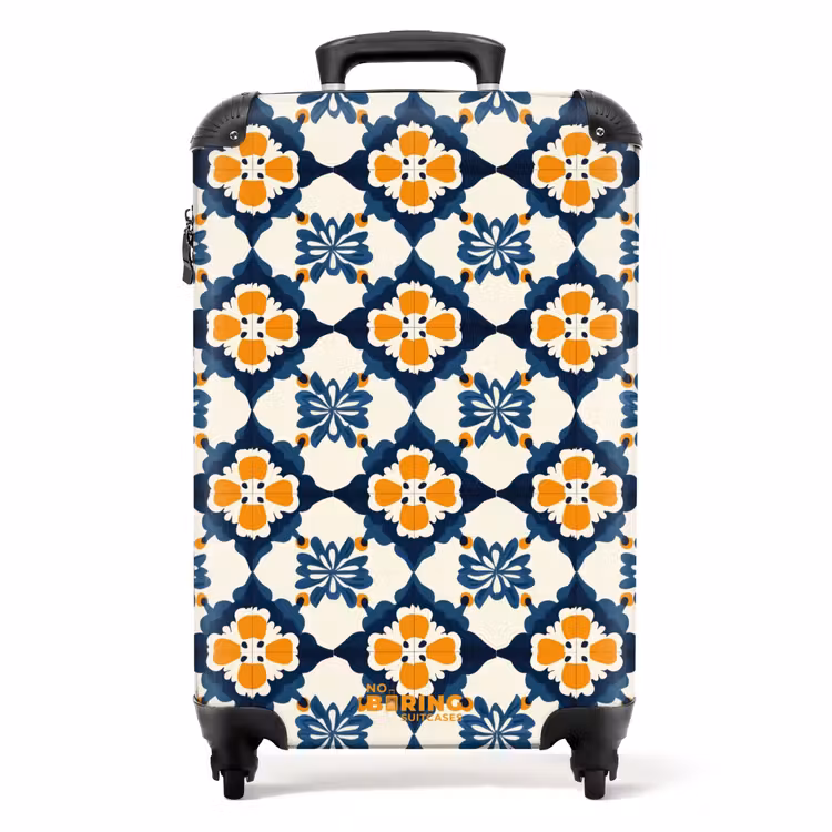 Suitcase - Classic - Geometric - Blue — 1