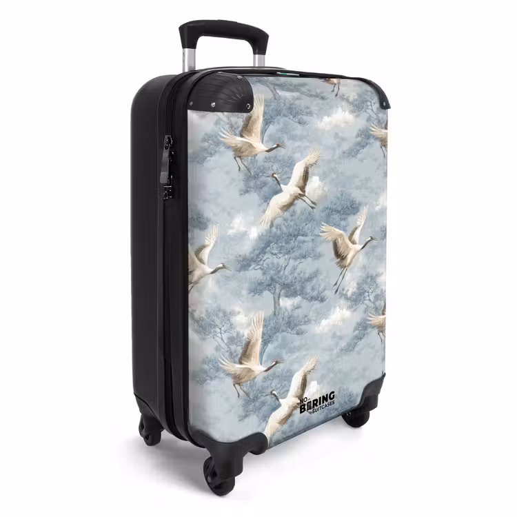 Suitcase - Clouds - Cranes - Blue — 2
