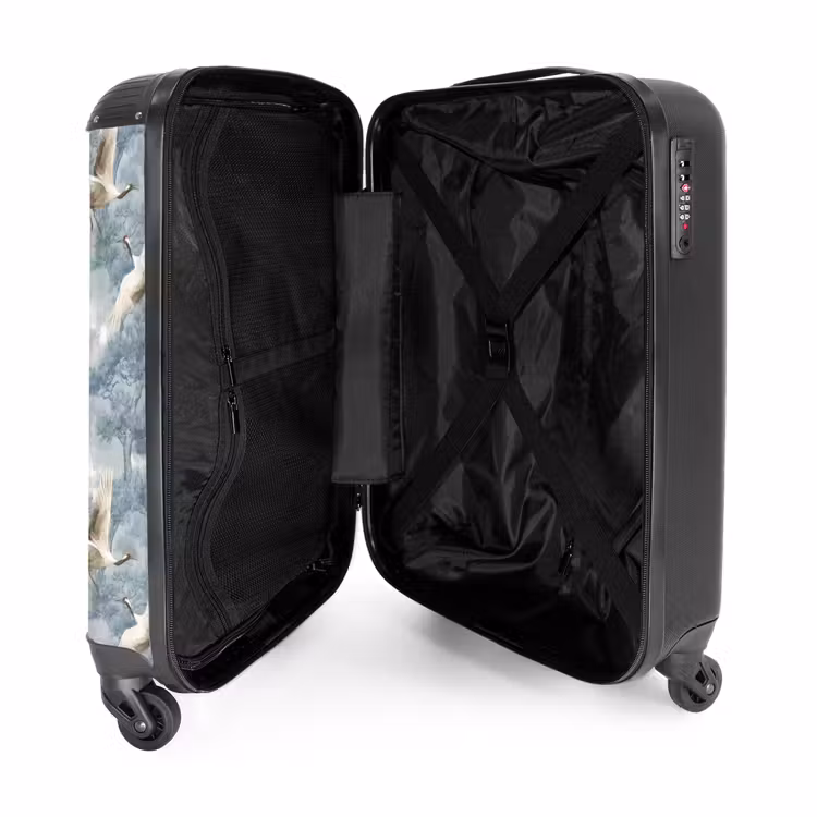 Suitcase - Clouds - Cranes - Blue — 5