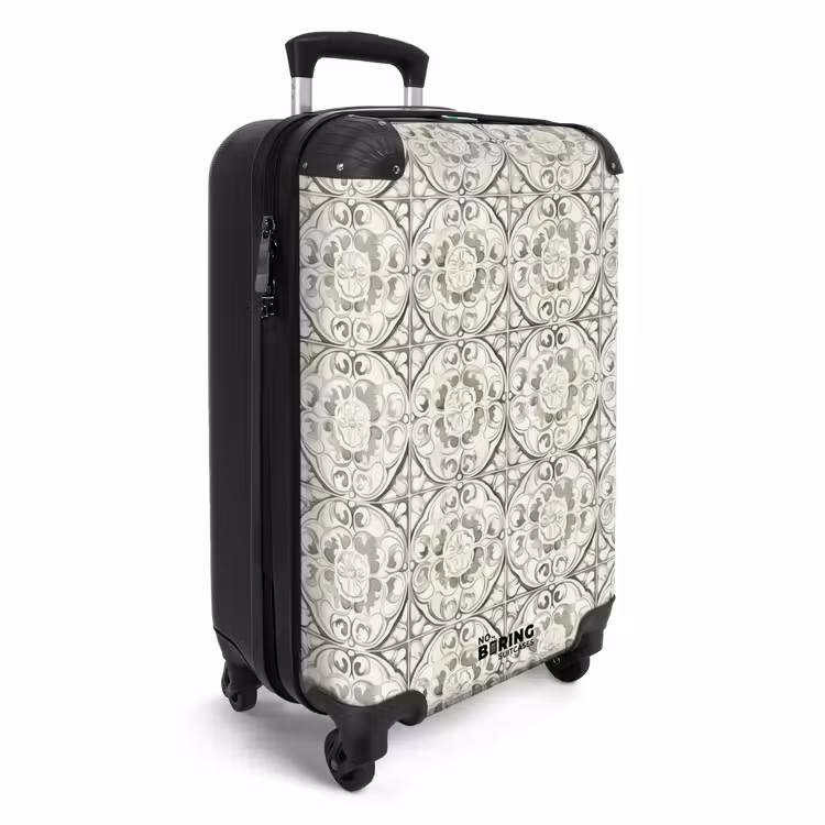 Suitcase - Curly Ornament - Tile - Green — 2