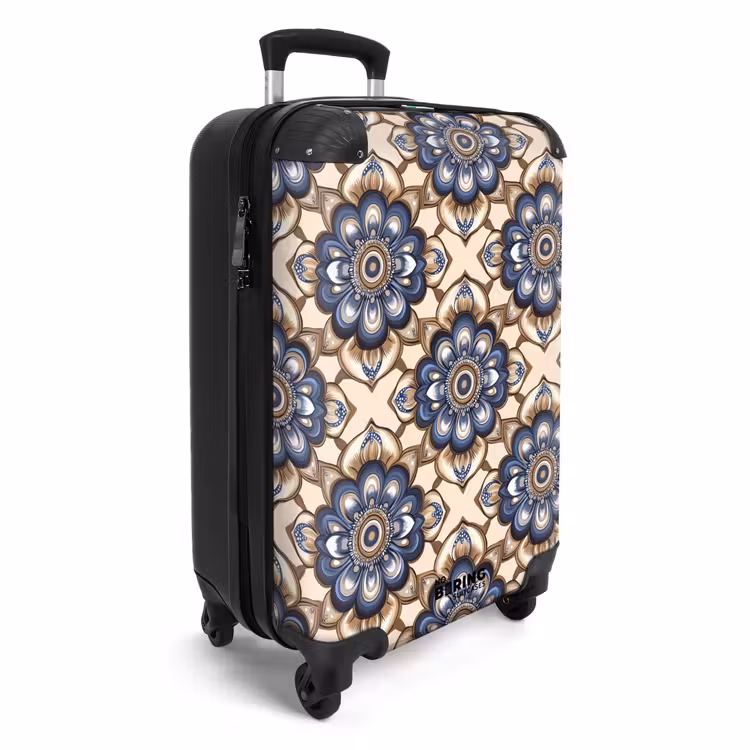Suitcase - Floral - Ornament - Blue — 2