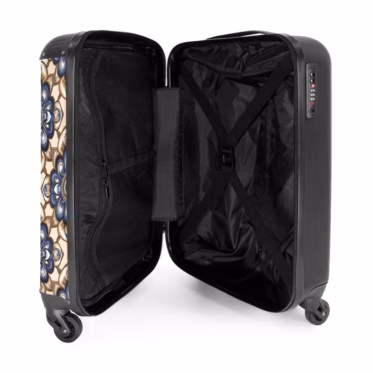 Suitcase - Floral - Ornament - Blue — 5