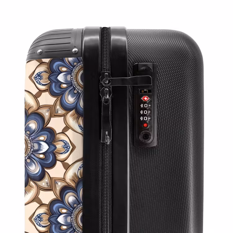 Suitcase - Floral - Ornament - Blue — 6