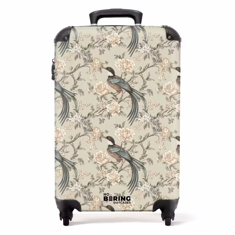 Suitcase - Flower - Bird - Colorful — 1