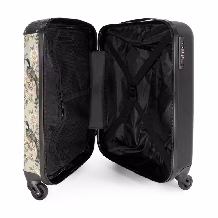 Suitcase - Flower - Bird - Colorful — 5