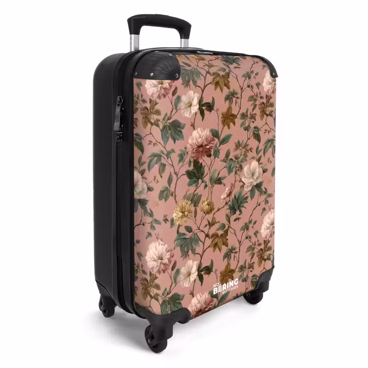 Suitcase - Flowers - Classic - Pink — 2