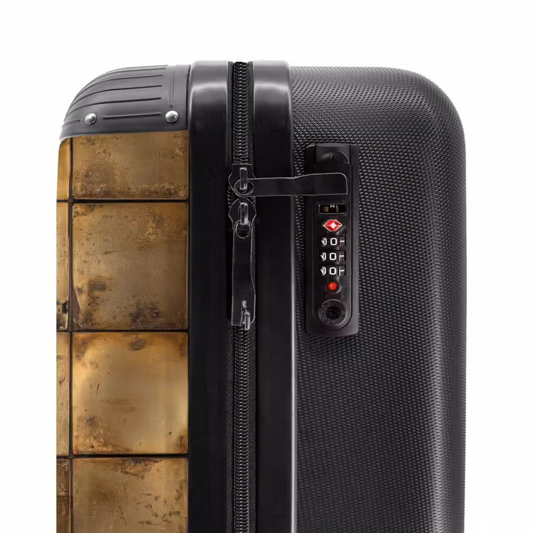 Suitcase - Geometric - Tiles - Gold — 6