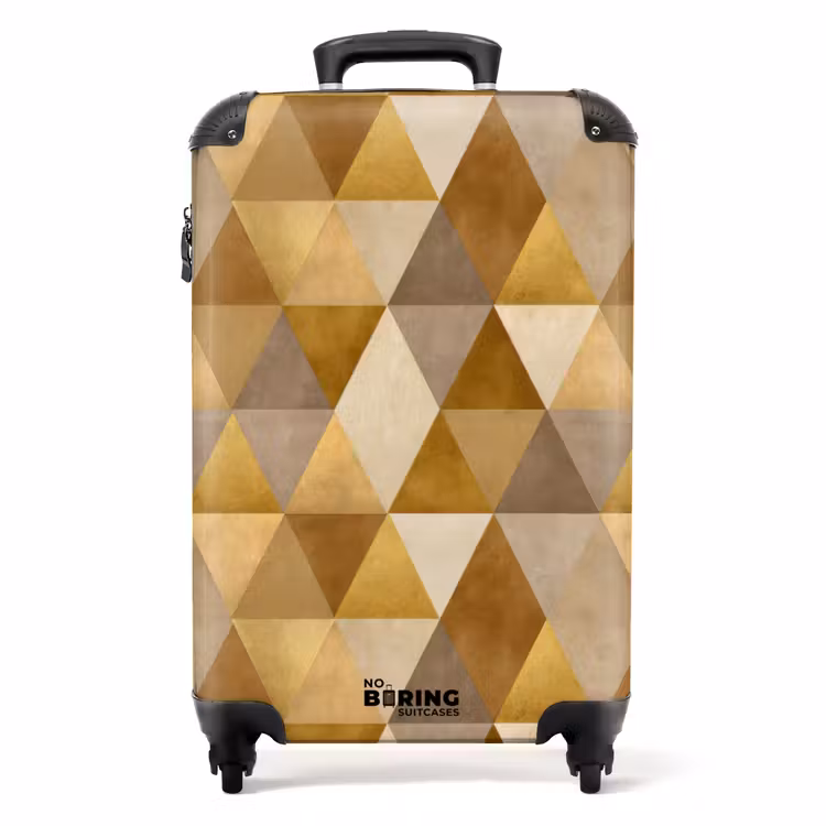 Suitcase - Geometric - Triangle - Gold — 1