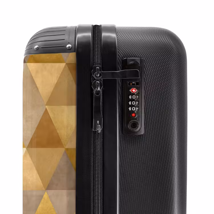 Suitcase - Geometric - Triangle - Gold — 6