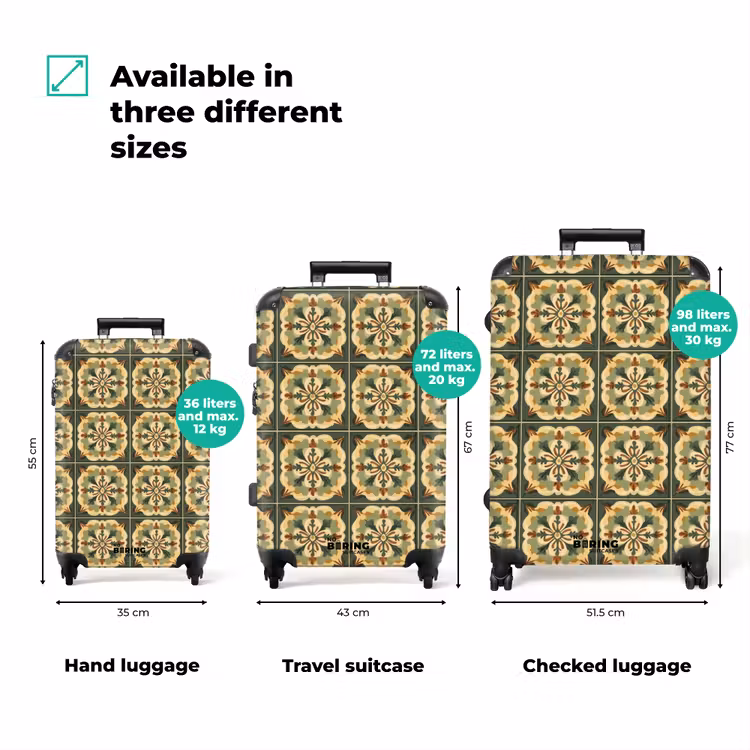 Suitcase - Ornament - Pattern - Green — 3