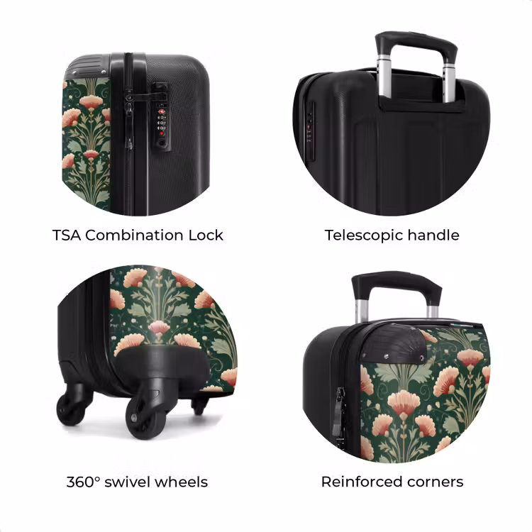 Suitcase - Pattern - Botanical - Colorful — 8