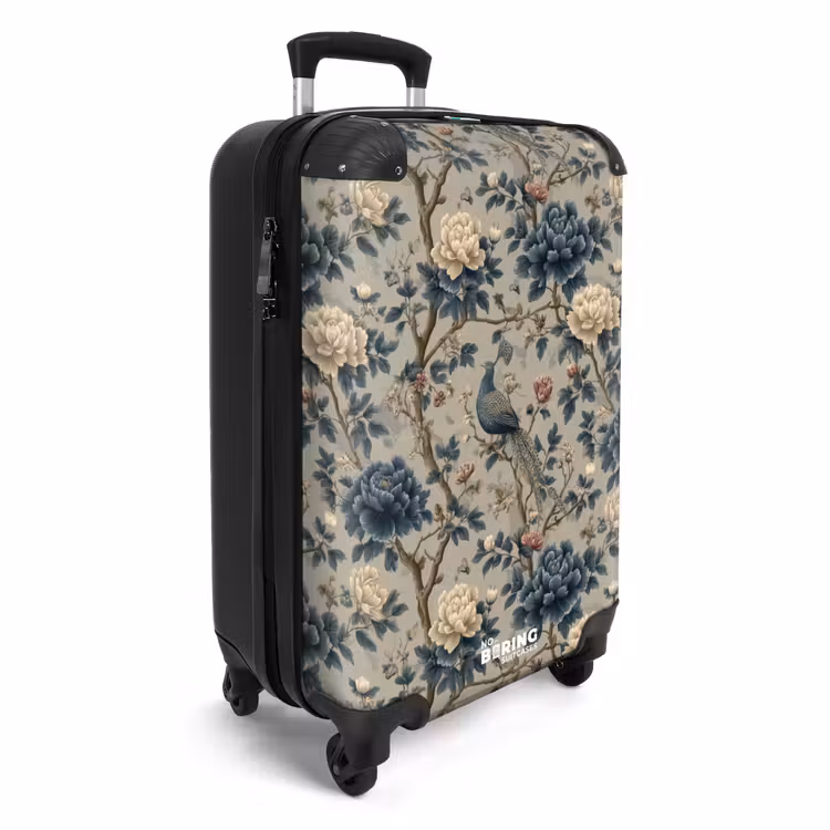 Suitcase - Peacock - Flowers - Blue — 2